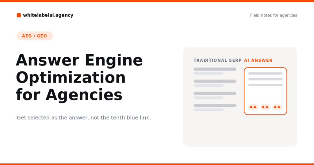 AEO for Agencies: How to Optimize Client Content for AI Answer Engines in 2026