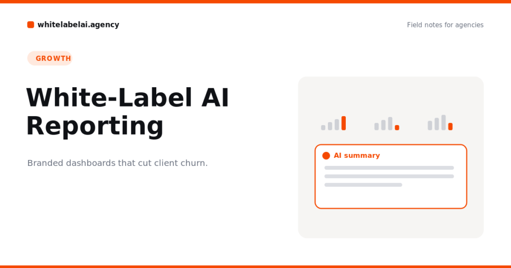 White-Label AI Reporting & Analytics: Selling AI Client Dashboards That Cut Churn